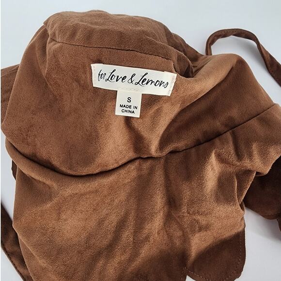 For Love & Lemons Hadley Faux Suede Prairie Set Women's Size Small - Picture 13 of 14